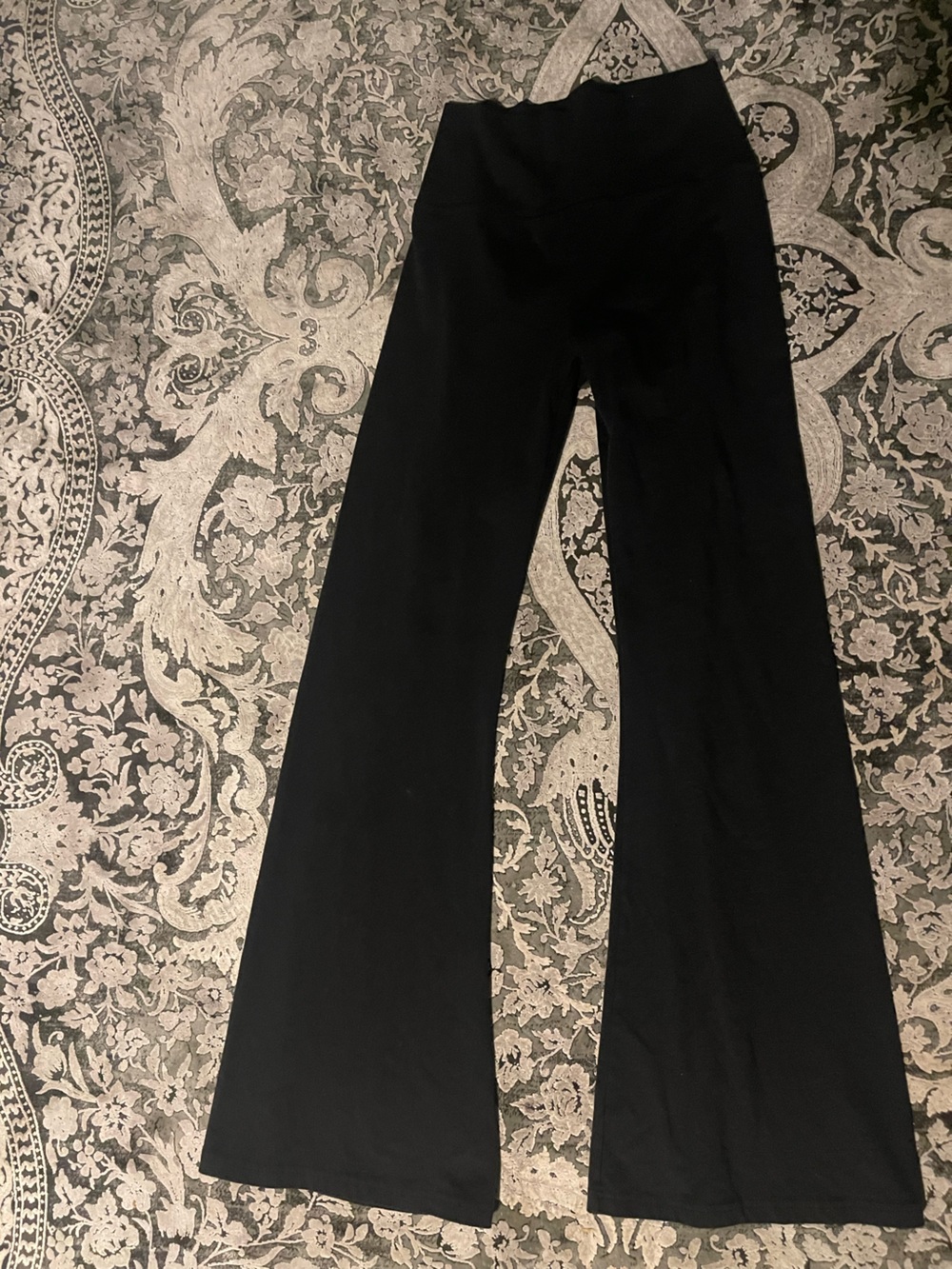 Aerie offline foldover flare hirise leggings black